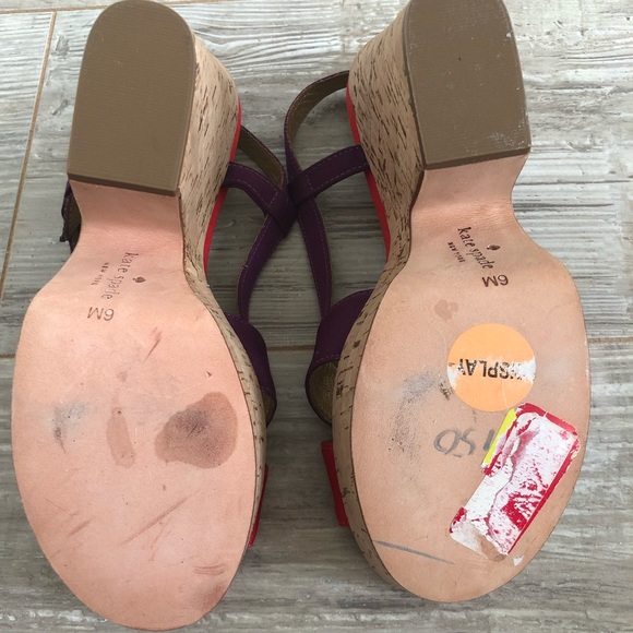 Kate Spade Penny Cork Wedge Sandals Shoes - Picture 8 of 8